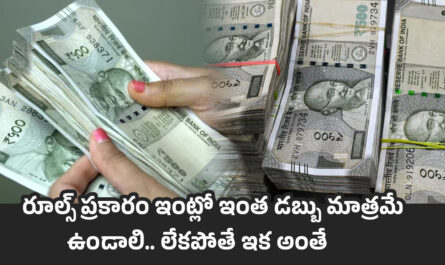 Cash Limit At Home: రూల్స్ ప్రకారం ఇంట్లో ఇంత డబ్బు మాత్రమే ఉండాలి.. లేకపోతే ఇక అంతే